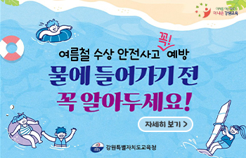 여름철 수상 안전관리 안내 팝업